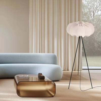 Obrázok používateľa Béžová stojacia lampa s textilným tienidlom (výška 147 cm) Cafee Candellux Lighting