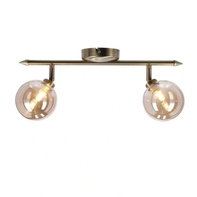 Obrázok používateľa Stropné svietidlo v bronzovej farbe so skleneným tienidlom ø 10 cm Rodia Candellux Lighting