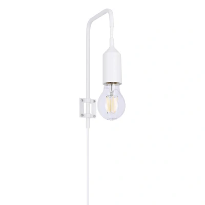 Obrázok používateľa Biela nástenná lampa s káblom Laren Ledea