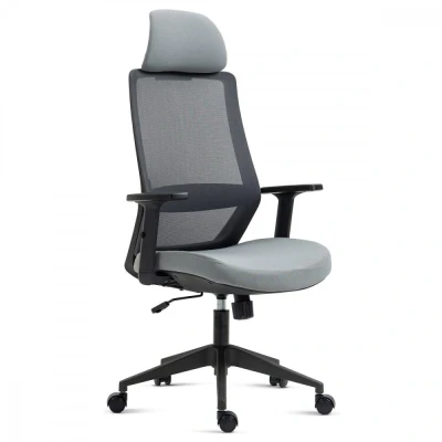 Obrázok používateľa Autronic Kancelářská židle, černý plast, šedá látka, 4D područky, kolečka pro tvrdé podlahy KA V324 GREY