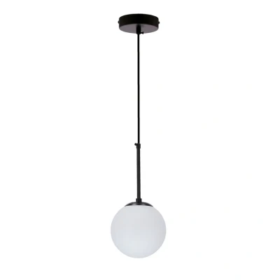 Obrázok používateľa Čierne závesné svietidlo so skleneným tienidlom ø 15 cm Pompei Candellux Lighting