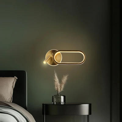Obrázok používateľa LED nástenné svietidlo v zlatej farbe Monet Candellux Lighting