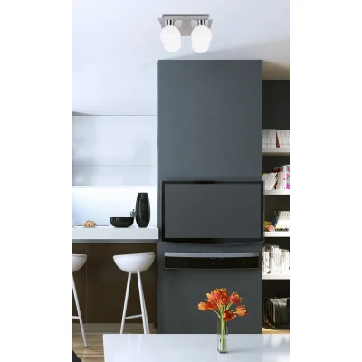 Obrázok používateľa Stropné svietidlo v striebornej farbe so skleneným tienidlom 25x25 cm Oden Candellux Lighting