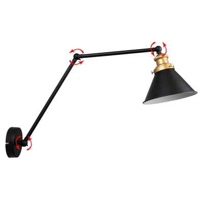 Obrázok používateľa Čierne kovové nástenné svietidlo Fundo Candellux Lighting