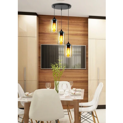 Obrázok používateľa Čierne závesné svietidlo so skleneným tienidlom Bistro Candellux Lighting