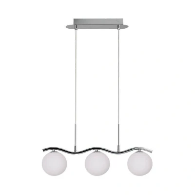 Obrázok používateľa Závesné svietidlo v striebornej farbe so skleneným tienidlom 12x53 cm Ramon Candellux Lighting