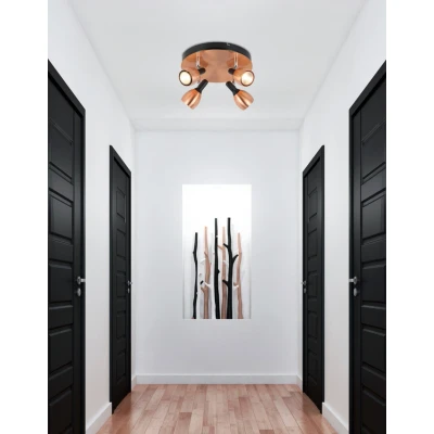 Obrázok používateľa Stropné svietidlo v medenej farbe s kovovým tienidlom 35x35 cm Cross Candellux Lighting