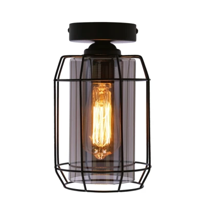 Obrázok používateľa Čierne stropné svietidlo so skleneným tienidlom ø 15 cm Jonera Candellux Lighting