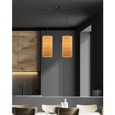 Obrázok používateľa Béžové závesné svietidlo s ratanovým tienidlom ø 12 cm Fleri Candellux Lighting