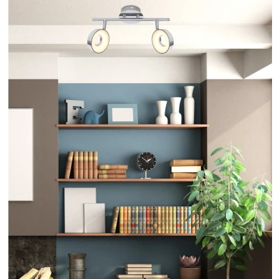Obrázok používateľa LED stropné svietidlo v lesklej striebornej farbe 31x10 cm Isla Candellux Lighting
