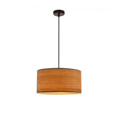 Obrázok používateľa Svetlohnedé závesné svietidlo s ratanovým tienidlom ø 30 cm Legno Candellux Lighting