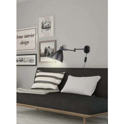 Obrázok používateľa Čierne kovové nástenné svietidlo Espera Candellux Lighting