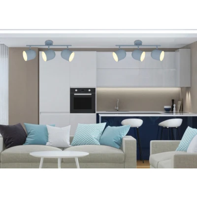 Obrázok používateľa Svetlomodré stropné svietidlo s kovovým tienidlom 55x10 cm Azuro Candellux Lighting