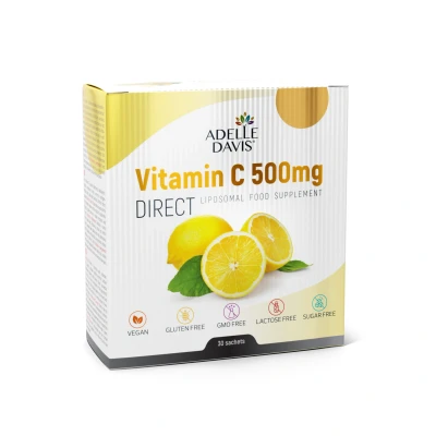 Obrázok používateľa Adelle Davis Vitamin C 500mg DIRECT, lipozomálny doplnok výživy, 30 sáčkov