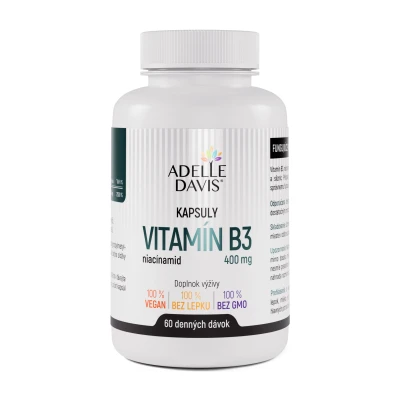 Obrázok používateľa Adelle Davis Vitamín B3 (Niacínamid) 400 mg, 60 kapsúl