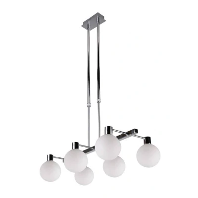 Obrázok používateľa Závesné svietidlo v striebornej farbe so skleneným tienidlom 35x59 cm Maldus Candellux Lighting