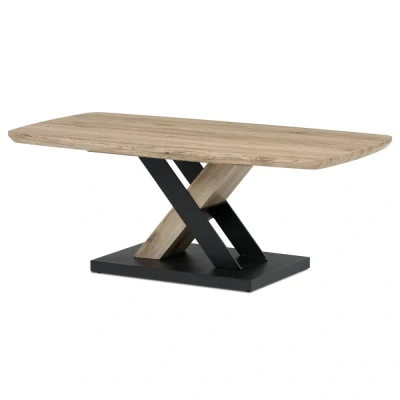Obrázok používateľa Autronic Stůl konferenční 120x60, MDF deska, 3D dekor dub san remo, kovové nohy, černý lak. CT W1570 SRE NOVINKA