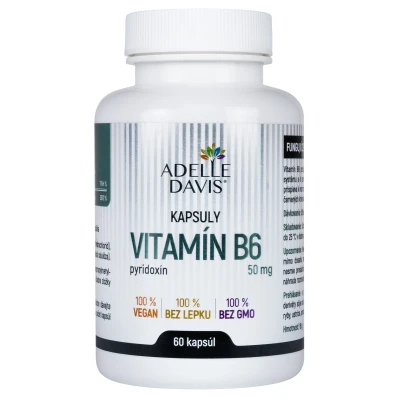 Obrázok používateľa Adelle Davis Vitamín B6 50 mg, 60 kapsúl