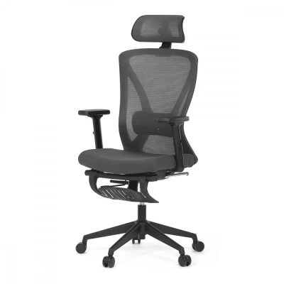 Obrázok používateľa Autronic Židle kancelářská, šedá MESH, plastový kříž, opěrka nohou, posuvný sedák, 2D područky KA S257 GREY
