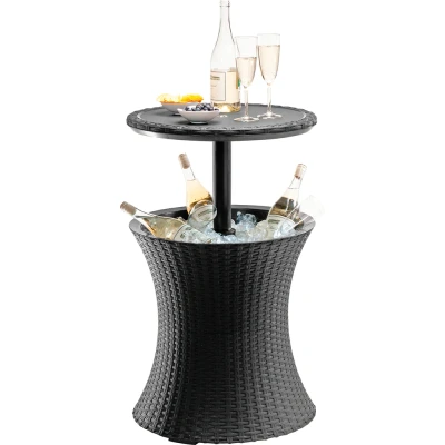 Obrázok používateľa Okrúhly záhradný stolík so zásobníkom na ľad 49.5x49.5 cm Cool Keter