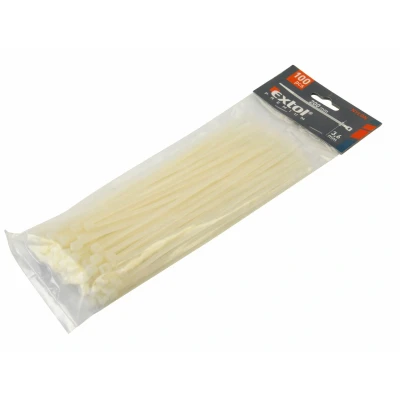 Obrázok používateľa Pásky na vodiče bílé, 100x2,5mm, 100ks, NYLON