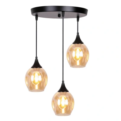 Obrázok používateľa Čierne závesné svietidlo so skleneným tienidlom Aspa Candellux Lighting