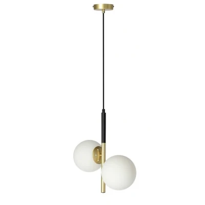Obrázok používateľa Závesné svietidlo v zlatej farbe so skleneným tienidlom 32.5x15 cm Duo Candellux Lighting