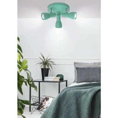 Obrázok používateľa Stropné svietidlo v mentolovej farbe s kovovým tienidlom 29x29 cm Picardo Candellux Lighting
