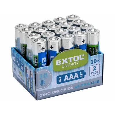 Obrázok používateľa Baterie zink chloridove, 20ks, 1,5V AAA
