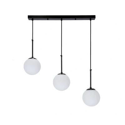 Obrázok používateľa Čierne závesné svietidlo so skleneným tienidlom 15x67 cm Pompei Candellux Lighting