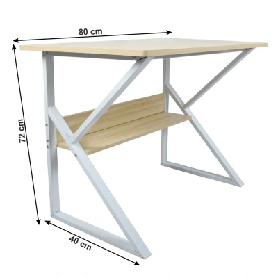 Obrázok používateľa Pracovný stôl s policou TARCAL 80x40 cm