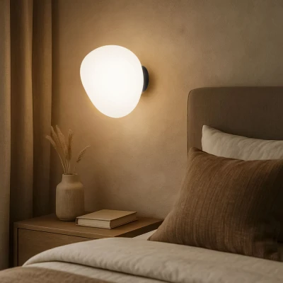 Obrázok používateľa Biele nástenné svietidlo Stones Candellux Lighting