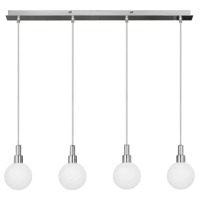 Obrázok používateľa Závesné svietidlo v striebornej farbe so skleneným tienidlom 10x80 cm Maldus Candellux Lighting