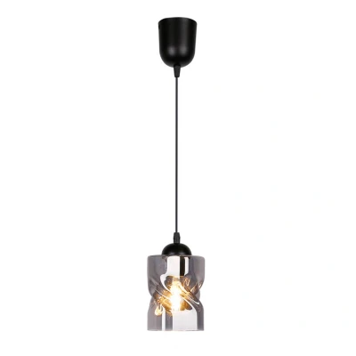 Obrázok používateľa Čierne závesné svietidlo so skleneným tienidlom ø 10 cm Felis Candellux Lighting