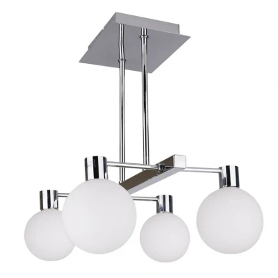 Obrázok používateľa Závesné svietidlo v striebornej farbe so skleneným tienidlom 38x35 cm Maldus Candellux Lighting