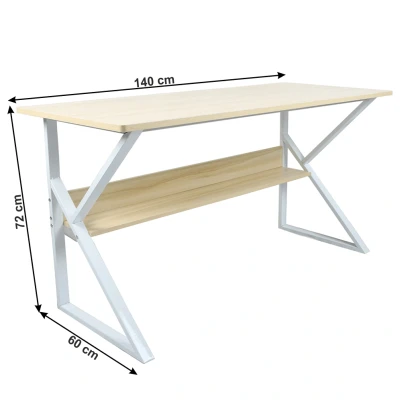 Obrázok používateľa Pracovný stôl s policou TARCAL 140x60 cm